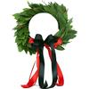 coronedilaurea.com Corona d'alloro per laurea - Corona di laurea con foglie di alloro fresco - Nastro di raso in circonferenza e al fiocco - Fatta a mano in Italia - Celebra la vera eccellenza (Nero)