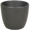 INNA-Glas Vaso da Piante Ceramica, Grigio Antracite-Opaco, 25cm, Ø28cm