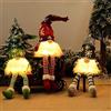 Bseical 3 Pezzi Gnomi Ornamenti Natalizi con Gambe Peluche LED Luce Luminosi, Gnomo Peluche con Cappello di Natale Addobbi stoffa, Elfo Casa Decorazione, Regalo