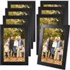Rairsky Set di 8 Cornice 10x15, Cornice Foto 10x15 cm, Nero Cornici Portafoto, con Supporto, per Pareti e Tavoli, per Tavolo, Soggiorno, Camera da Letto, Ufficio, Scuola, Corridoio, Decorazione per Casa