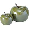 Boltze Decorazione a forma di mela perly, set da 2 pezzi, per decorazione, idea regalo, decorazione per cucina, soggiorno, sala da pranzo, altezza 7-9 cm, 2013536, verde