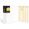 Elan Tela per Dipingere 40x40 380 gr, Set da 6 Tele per Dipingere 40x40, 100% Cotone Tele Pittura, Canvas for Painting 380 GSM, Tela 40x40