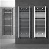 ECD Germany Radiatore da Bagno Scaldasalviette - 600 x 1500 mm - Bianco - Curvo con Attacco Laterale - Radiatore Scaldasalviette Asciugabiancheria 600x1500 mm Curvo con Attacco Laterale Non Elettrico