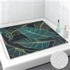 Lurowo Tappetino da doccia antiscivolo, 60 x 60 cm, in PVC luffa, massaggio, morbido e confortevole, ad asciugatura rapida, per bagno e piatti doccia