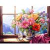 RKFLGEW 14CT Kit Ricamo Fiori Per Davanzali Di Cartone Animato Kit Contati Ad Ago Kit Da Ricamo Arti E Mestieri Per La Decorazione Domestica 40x50CM