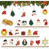 FUKPO 18 Pezzi Miniature Natalizie Resina, FUKPO Ornamenti Natalizi Mini Decorazioni Statuette Natalizie Piccoli, Addobbi Natalizi in Miniatura Albero di Natale Babbo Natale Pupazzo di Neve Regalo
