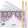 orinko 5 bastoncini di Siwak + 5 custodie protettive + 1 custodia per il trasporto in cotone - Miswak spazzolino da denti naturale ecologico e vegano - cura della bocca tradizionale e sbiancamento dei denti