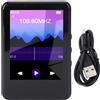 Gistuch Lettore MP4 touchscreen, Bluetooth, HD, display da 2,4 pollici, con fotocamera, funzionalità video, visualizzazione immagini, radio, lettore di ebook, altoparlanti integrati, calcolatrice