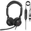 Yealink UH44 Cuffie con microfono, auricolari stereo USB con cancellazione del rumore, cuffie cablate per PC, call center, ufficio con indicatore di stato, USB-C/A, certificate Teams.