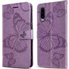 DENDICO Cover per Huawei P30, Portafoglio Custodia in PU Pelle per Huawei P30, Antiurto Cover a Libro con Slot per Carte, Viola