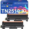 Tito-Express EcoSerie TN2510XL TN2510 XL TN-2510XL Compatibile con Toner Brother MFC-L2827DW MFC-L2835DW MFC-L2800DW MFC-L2860DW HL-L2400DWE L2400DWE HL-L2447DW DCP-L2620DW DCP-L260DW DCP-L2627DWE Nero confezione da 2