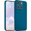 LEHEHE Custodia Silicone per Honor X6B 4G / Honor X6B PLUS, Cover Soft Touch Tinta Unita Guscio Sottile Antiurto Bumper Antigraffio con Protezione Fotocamera-Blu scuro