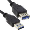 kenable Cavo di prolunga USB 3.0 24 AWG ad alta velocità tipo A maschio a femmina NERO 0,5 m Nero