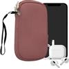 kwmobile Custodia in Neoprene con Zip per Smartphone S - 4,5 - Astuccio Portacellulare a Sacchetto con Cerniera - Borsa in rosa scuro