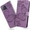 DENDICO Cover per Oppo A73 5G / Oppo A72 5G / Oppo A92S / Oppo Reno 4Z, Portafoglio Custodia in PU Pelle per Oppo A73 5G / Oppo A72 5G, Antiurto Cover a Libro con Slot per Carte, Viola