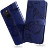 DENDICO Cover per Galaxy S10 Lite/Galaxy A91 / Galaxy M80S, Portafoglio Custodia in PU Pelle per Samsung Galaxy S10 Lite, Antiurto Cover a Libro con Slot per Carte, Blu