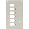 Techly Professional 109825 Pannello Frontale 6 Connessioni SC-Simplex per Box Ottico Grigio