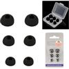 toergy Tappi auricolari in silicone per Motorola Moto Buds, 3 misure (S/M/L) morbidi e antiscivolo, con scatola di immagazzinaggio portatile, colore: nero e trasparente