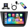 Hodozzy 2GB 64GB Android Autoradio per Seat Altea 2004-2015/Toledo 2004-2009 Radio Wireless Carplay Android Auto, Hodozzy 9 Pollici Touch Screen Navigazione GPS, WiFi Bluetooth, FM RDS 2 Din Mit Retrocamera