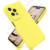 YiKaDa - Cover per Honor 200 Lite, con [2 Pack] Pellicola Protettiva in Vetro Temperato, Custodia Liquid Silicone Leggero - Giallo