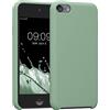 kwmobile Back-cover compatibile con Apple iPod Touch 6G / 7G (6a e 7a generazione) Back Cover Soft Case gommata in morbido silicone TPU - verde ceramica