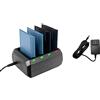 LANADO Base di ricarica a 4 slot per Zebra TC51 TC510K TC52 Caricabatteria Cradle con adattatore per Zebra TC56 TC57 Accessori di ricarica per scanner