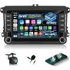 ETLFUCyber 8 Core 4G+64G Autoradio per VW Volkswagen Jetta Passat Seat Golf Tiguan Skoda Polo Beetle con Senza Fili Carplay e Android Auto, 7 Pollici Radio con WiFi/GPS/Bluetooth 5.1/DPS Hi-Res/FM RDS
