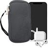 kwmobile Custodia in Neoprene con Zip per Smartphone M - 5,5 - Astuccio Portacellulare a Sacchetto con Cerniera - Borsa in grigio blu