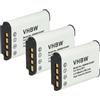 vhbw 3x batteria compatibile con Sony HDR-AS30V/B HD Flash Action Cam, HDR-CX240E, HDR-CX405, HDR-CX440 fotocamera (1000mAh, 3,6V, Li-Ion)
