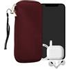kwmobile Custodia in Neoprene con Zip per Smartphone XXL - 7 - Astuccio Portacellulare a Sacchetto con Cerniera - Borsa in mora