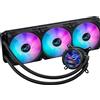 ASUS ROG Strix LC III 360 ARGB LCD, Dissipatore di Calore a Liquido per CPU con Blocco dell'Acqua Ruotabile a 360°, Pompa Asetek V2 di 7a Generazione, Schermo LCD, Ventole ROG ARGB, Aura Sync, Nero