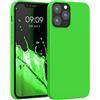 kwmobile Cover per Apple iPhone 12 / iPhone 12 Pro Custodia - Back Case per Smartphone in Silicone TPU - Protezione Gommata - verde fluorescente