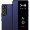 Fciaeytou Custodia a libro per Samsung S21 Plus per Samsung Galaxy S21 Plus con aletta di protezione S21 Plus Flip Case Folio Clear View Cover 360 Full Body antiurto sottile custodia 5G / 6.7 (blu1)