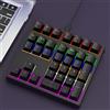 Zunate Tastierino Numerico Meccanico, Tastierino Numerico Cablato USB C a 34 Tasti, Retroilluminazione RGB, Interruttori Blu, Tastiera Numerica Esterna per PC Desktop Portatile, per (BLACK)