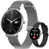 Atopment Smartwatch Donna Uomo 2026 Durata Piu Giorni 1.32Amoled Rotondo Digitale Ultrasottile Elegante Impermeabile Notifica App Esercizio Fitness Chiamata Bluetooth Compatibile Android e Ios (Nero)