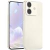 LEHEHE Custodia Silicone per Realme Note 60 / C61 / Note 60X, Cover Soft Touch Tinta Unita Guscio Sottile Antiurto Bumper Antigraffio con Protezione Fotocamera-Bianco