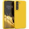 kwmobile Cover per Samsung Galaxy S22 Custodia - Back Case per Smartphone in Silicone TPU - Protezione Gommata - miele
