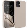 kwmobile Custodia Compatibile con Apple iPhone 12 / iPhone 12 Pro Cover - Back Case per Smartphone in Silicone TPU - Protezione Gommata - beige opaco