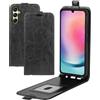 XFDSFDL Custodia protettiva per Samsung Galaxy A16 SM-A166 (6,5 pollici) custodia aperta in pelle PU verticale con chiusura magnetica nera