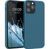 kwmobile Cover per Apple iPhone 12 / iPhone 12 Pro Custodia - Back Case per Smartphone in Silicone TPU - Protezione Gommata - petrolio matt