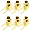 Greluma 6 cavi altoparlanti, connettore banana Hi-End, cavo adattatore angolo retto, forcella legatura, placcato oro