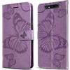 DENDICO Cover per Galaxy A80 / Galaxy A90, Portafoglio Custodia in PU Pelle per Samsung Galaxy A80 / Galaxy A90, Antiurto Cover a Libro con Slot per Carte, Viola