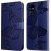 DENDICO Cover per Galaxy M51, Portafoglio Custodia in PU Pelle per Samsung Galaxy M51, Antiurto Cover a Libro con Slot per Carte, Blu