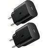 AOKUTDA 2er-Pack Caricabatterie Sumsamg 25W,Caricatore Ricarica Rapido Adattatore per Samsung Galaxy S26 S25 S24 S23 S22 S21 Plus/FE/Ultra,S20,A57 A56 A55 A54 A53 A36 A35 A26 A25 A16 A15 A14,Z Flip 7