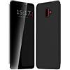mtb more energy® Custodia Clear View per Samsung Galaxy J6 Plus, J6+ 2018 (SM-J610, 6.0'') - Nero-Trasparente - TPU Silicone Soft Touch Smart Case Cover