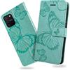 DENDICO Cover per Galaxy S10 Lite/Galaxy A91 / Galaxy M80S, Portafoglio Custodia in PU Pelle per Samsung Galaxy S10 Lite, Antiurto Cover a Libro con Slot per Carte, Verde