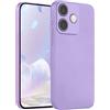 LEHEHE Custodia Silicone per OPPO A5 Pro 4G / 5G, Cover Soft Touch Tinta Unita Guscio Sottile Antiurto Bumper Antigraffio con Protezione Fotocamera-Viola chiaro