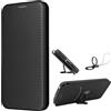 EasyShow Custodia per TCL 60 NxtPaper, TCL 60 NxtPaper Portafoglio Flip fibra di carbonio Cover con Supporto Stand ed Carta Fessura ed Cover di Pelle-Nero