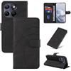LACAE Cover a Libro per Motorola Edge 70 Fusion / 70 Fusion+ Plus - Custodia Flip PU Pelle con Porta Carte, Supporto, Magnetica Case (Black)