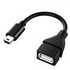 CABLEPELADO Cavo OTG Mini USB Android | Adattatore Mini USB Maschio a Femmina 2.0 OTG | Alta Velocità | Compatibile con MP3, MP4, Disco Rigido, Fotocamere Digitali, PC, GPS, HDD | 20 cm, Dritto